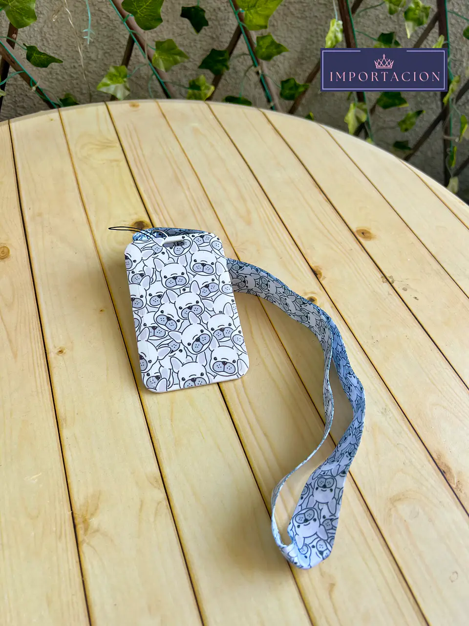 Preventa Portacredencial + Lanyard Perro Bulldog Frances 1