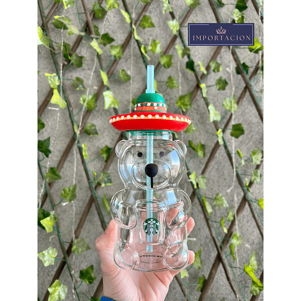 Preventa Vaso Osito Viral Starbucks de Vidrio 500ml  1