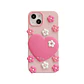 Preventa Carcasa iPhone Corazon y Flores Korean 3D - Miniatura 5