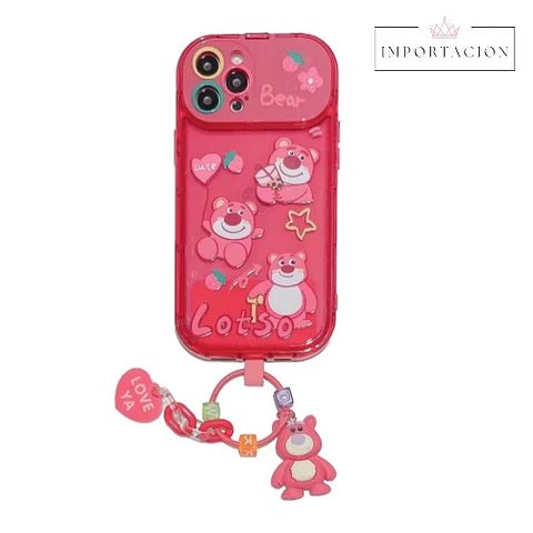 Preventa  Carcasa iPhone Lotso 3D + Colgante