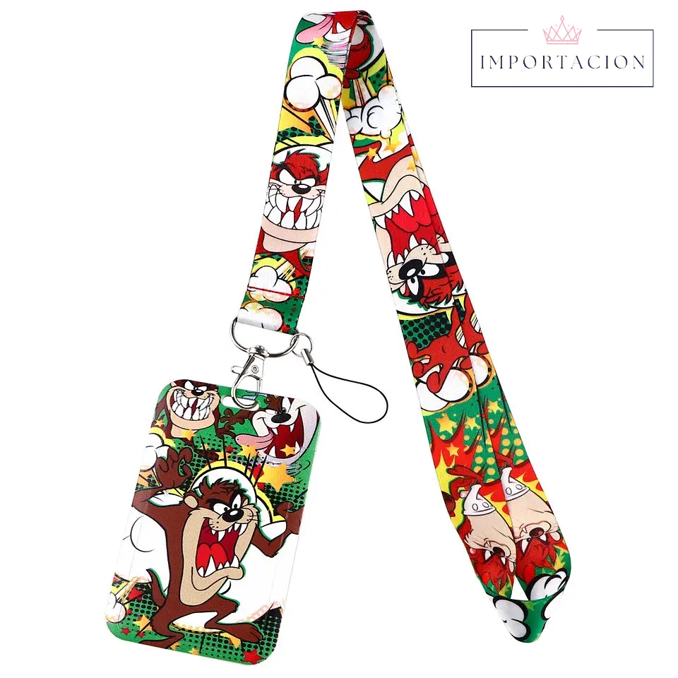 Portacredencial Vertical + Lanyards Looney Tunes Varios Personajes 4