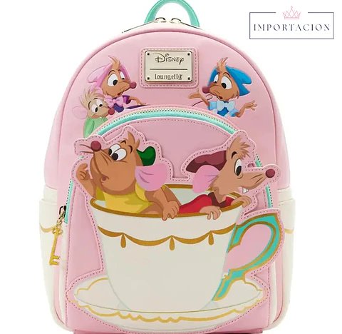 Preventa Mochila Loungefly Cenicienta Gus y Jaq Teacup Disney