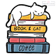 Preventa Pin Libros, gatos y cafe