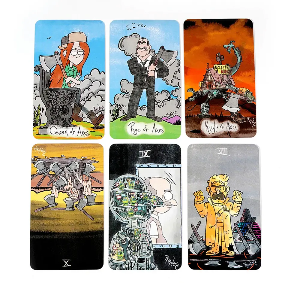 Preventa Cartas Tarot Gravity Fall caja de carton 6