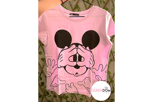 Polera lavanda Mickey