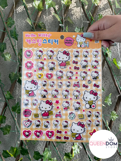 Set Sticker Hello Kitty 3D modelo 2