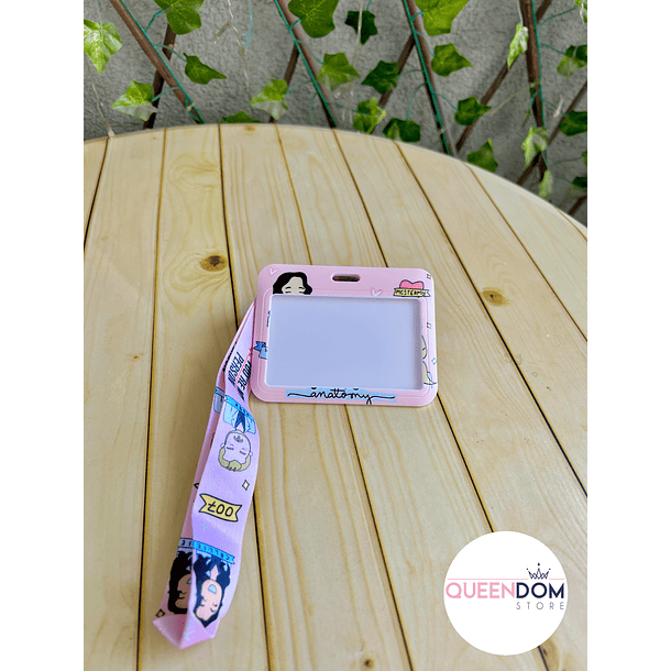 Portacredencial Horizontal + Lanyard Grey Anatomy Rosado 2