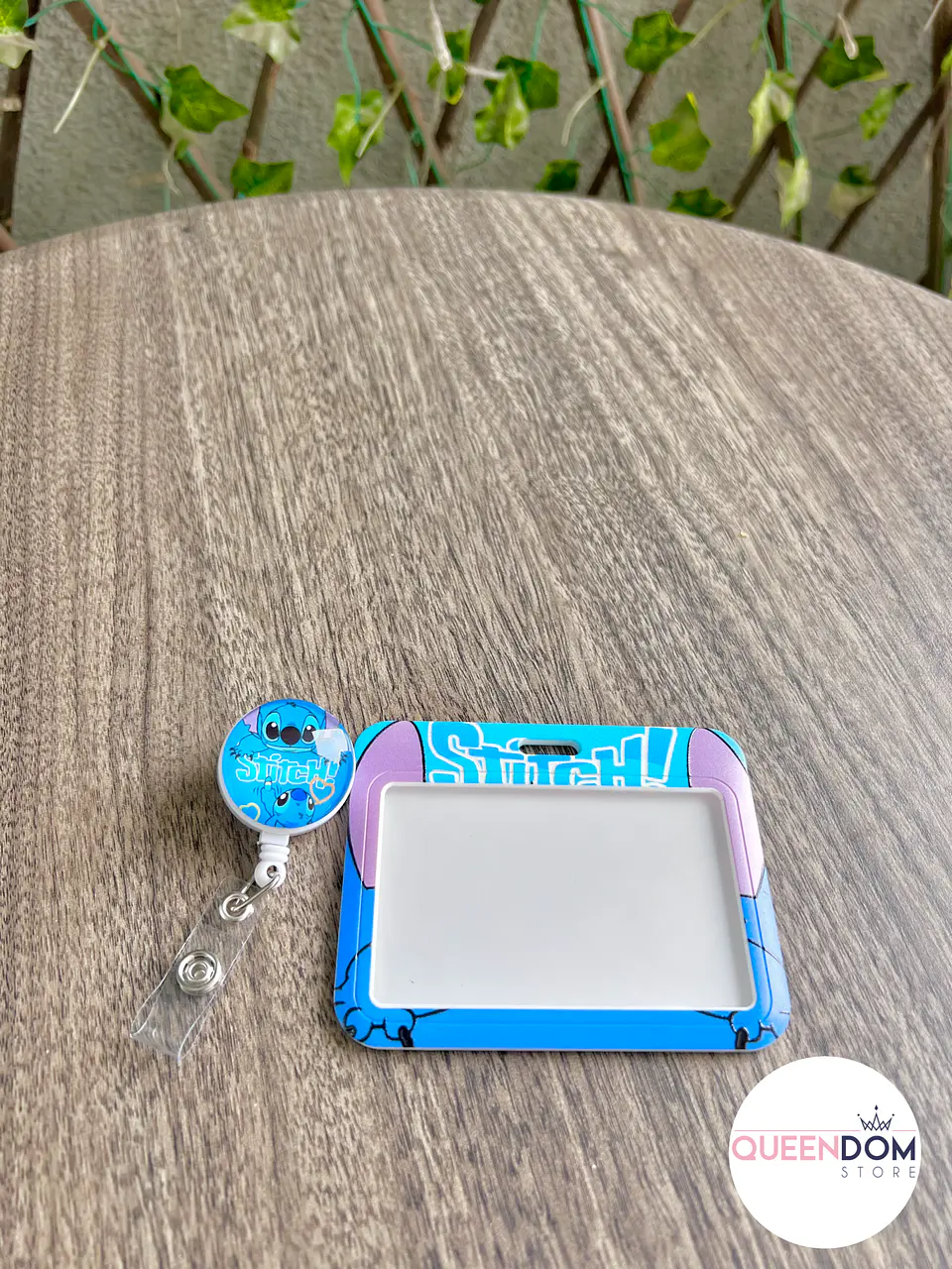 Preventa Portacredencial Horizontal + Soporte Retractil Stitch Azul 2