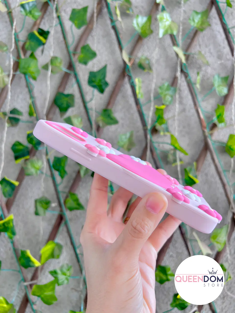 Preventa Carcasa iPhone Corazon y Flores Korean 3D 3