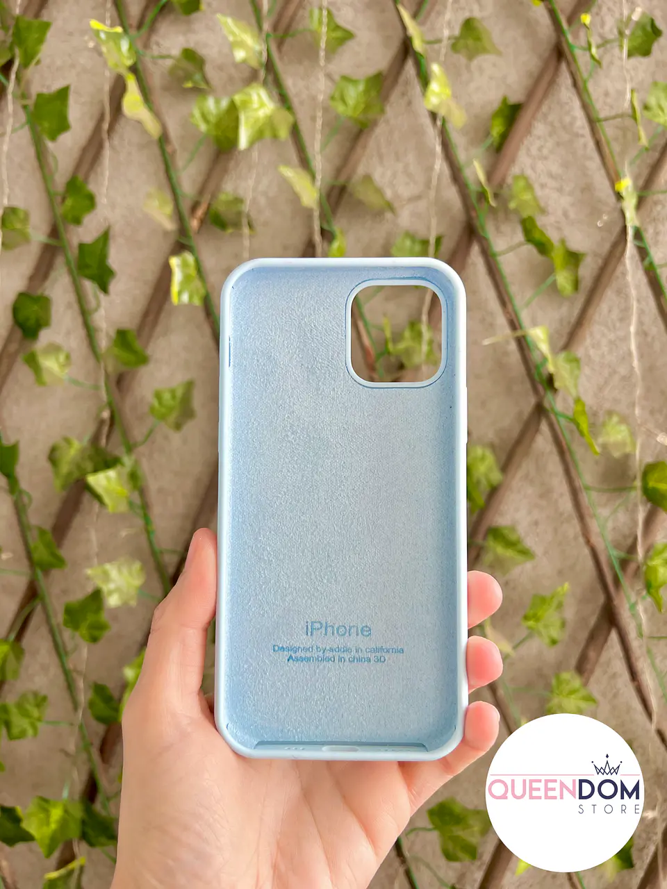 Carcasa iPhone Silicona Con Logotipo Celeste 2