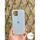 Carcasa iPhone 12 Pro Silicona Con Logotipo Celeste 1