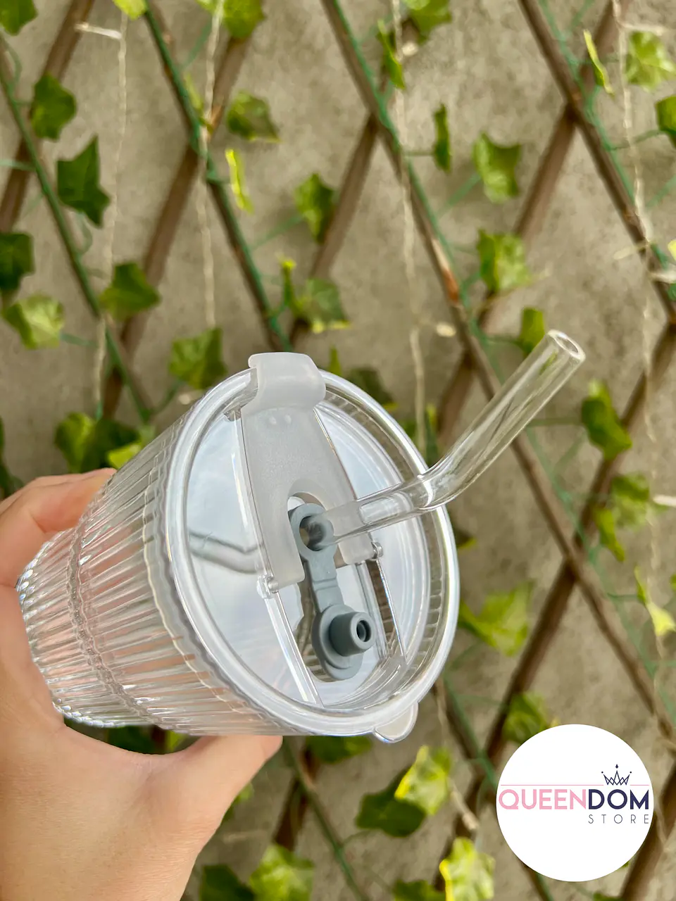 Set 2 vasos de Vidrio + bombillas de vidrio 400-500ml 4