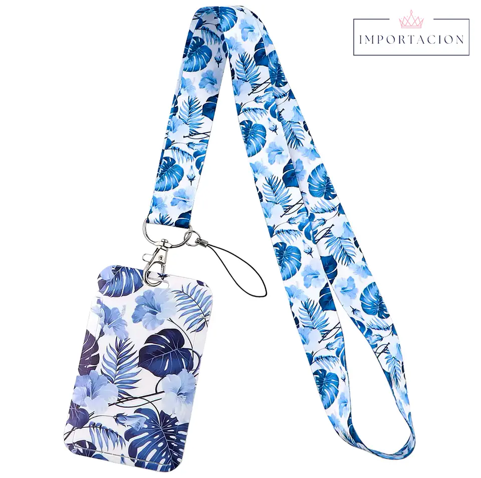 Preventa Portacredencial + Lanyard Flores 3 Colores 4