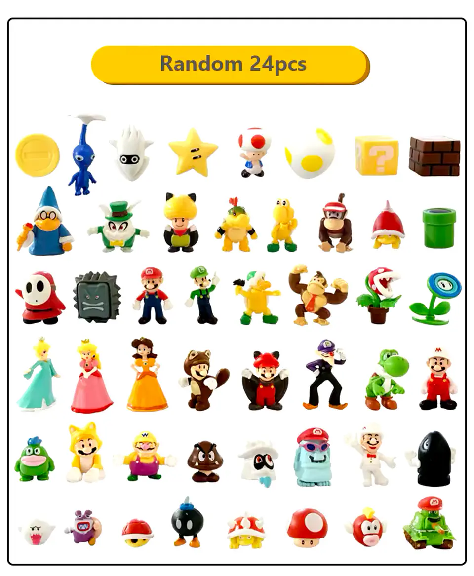 Preventa Calendario Adviento Mario Bros Navidad Para Niños 24 Piezas 12