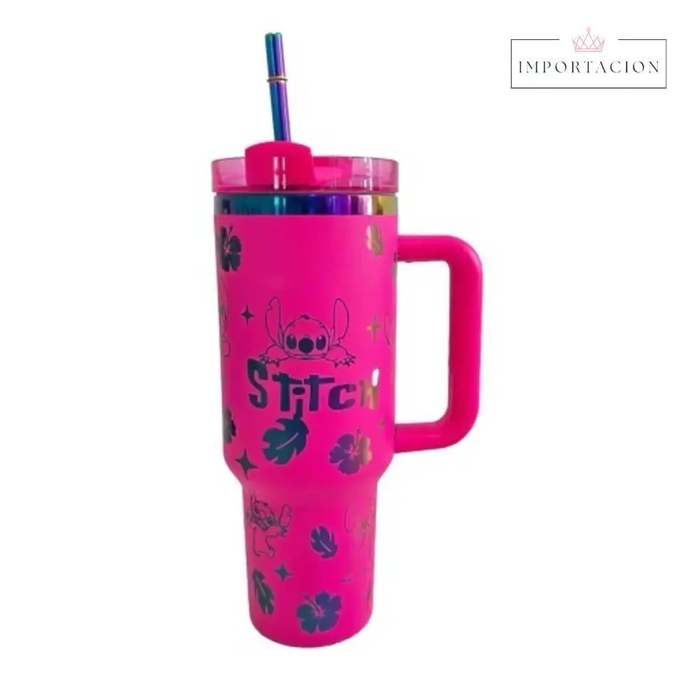 Preventa Vaso Térmico Stitch 1.18l 40oz Con Bombilla 5