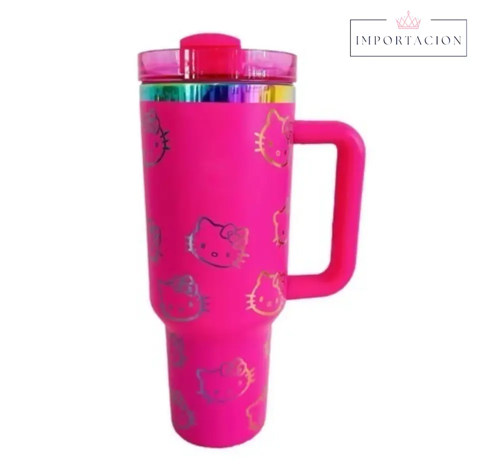 Preventa Vaso Térmico Hello Kitty 40oz Con Bombilla Varios Colores 4