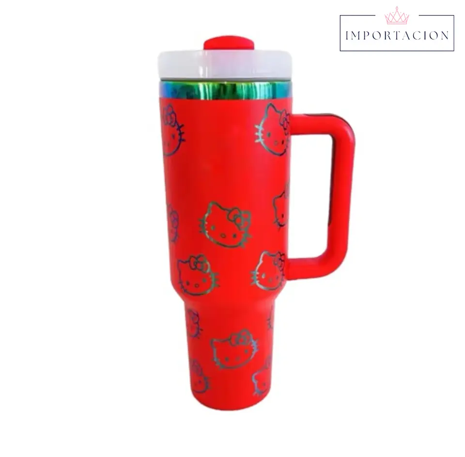 Preventa Vaso Térmico Hello Kitty 40oz Con Bombilla Varios Colores 6