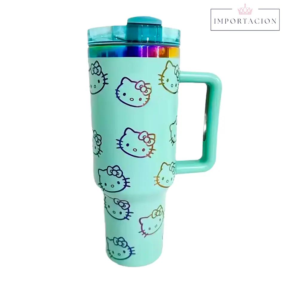 Preventa Vaso Térmico Hello Kitty 40oz Con Bombilla Varios Colores 7