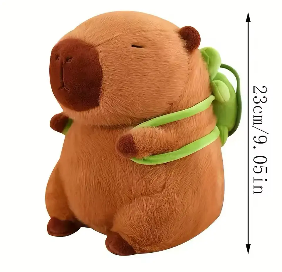 Preventa Peluche Capibara con mochila de tortuga 6