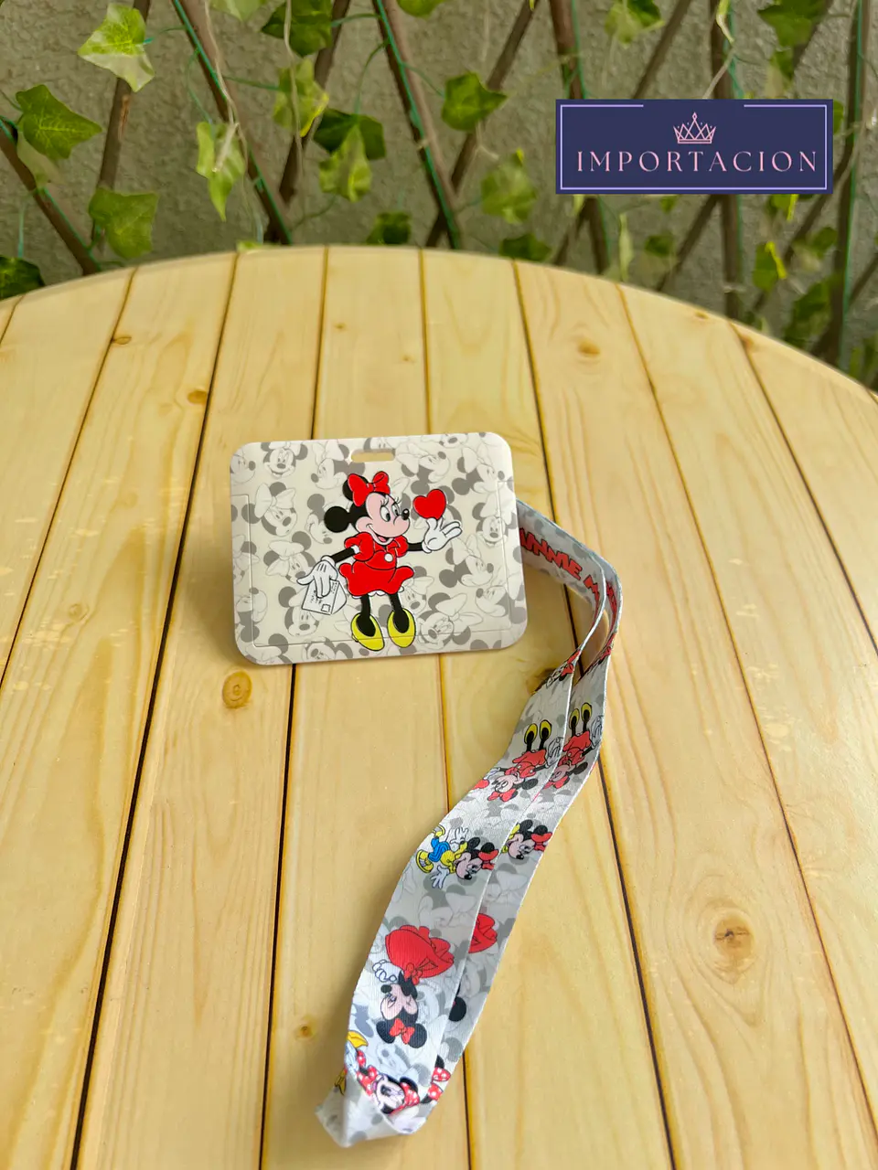 Preventa Portacredencial Horizontal + Lanyard Minnie Mouse 1