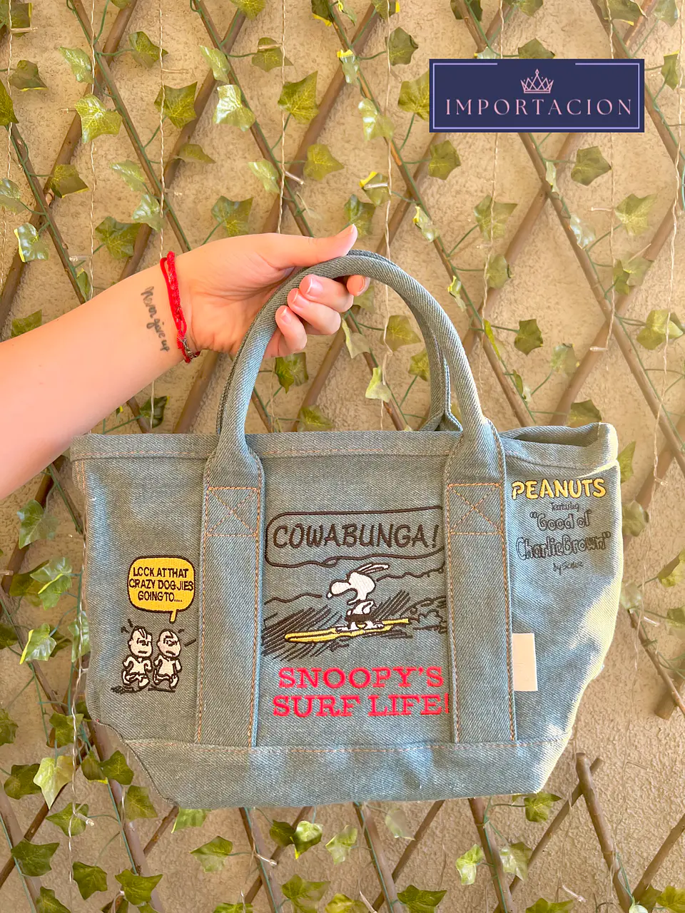 Preventa Bolso De Mano Snoppy Mezclilla Jeans 1