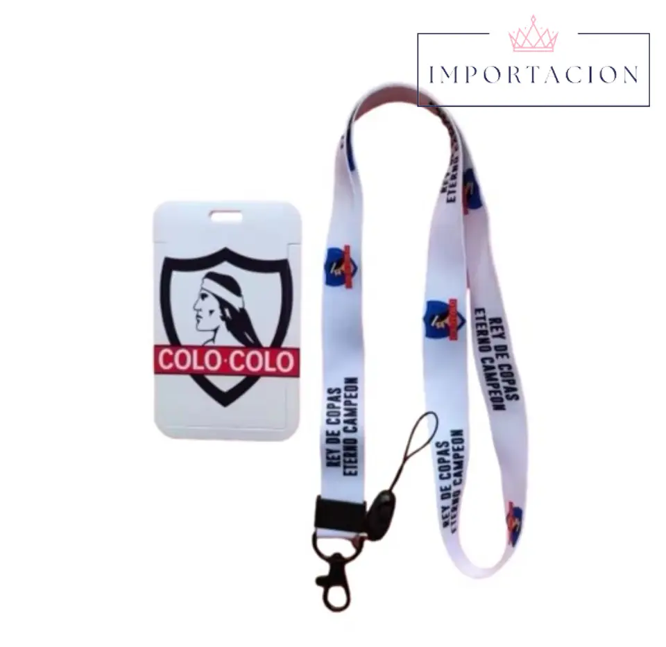 Preventa Portacredencial vertical + Lanyard Colo Colo Chile 1