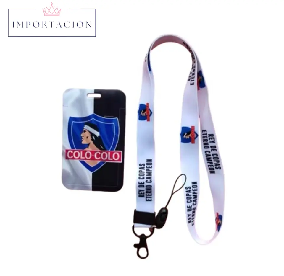 Preventa Portacredencial vertical + Lanyard Colo Colo Chile 3