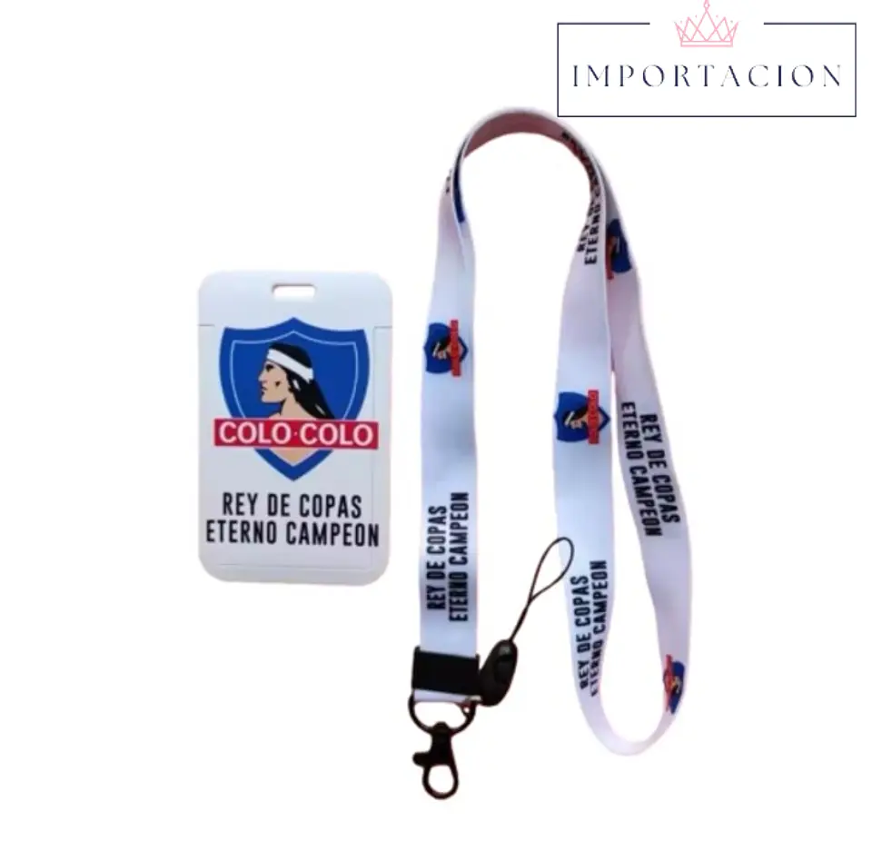Preventa Portacredencial vertical + Lanyard Colo Colo Chile 6