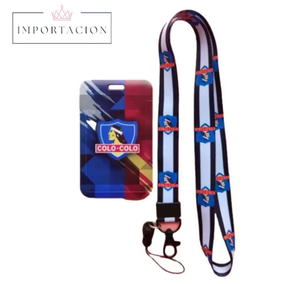 Preventa Portacredencial vertical + Lanyard Colo Colo Chile 8