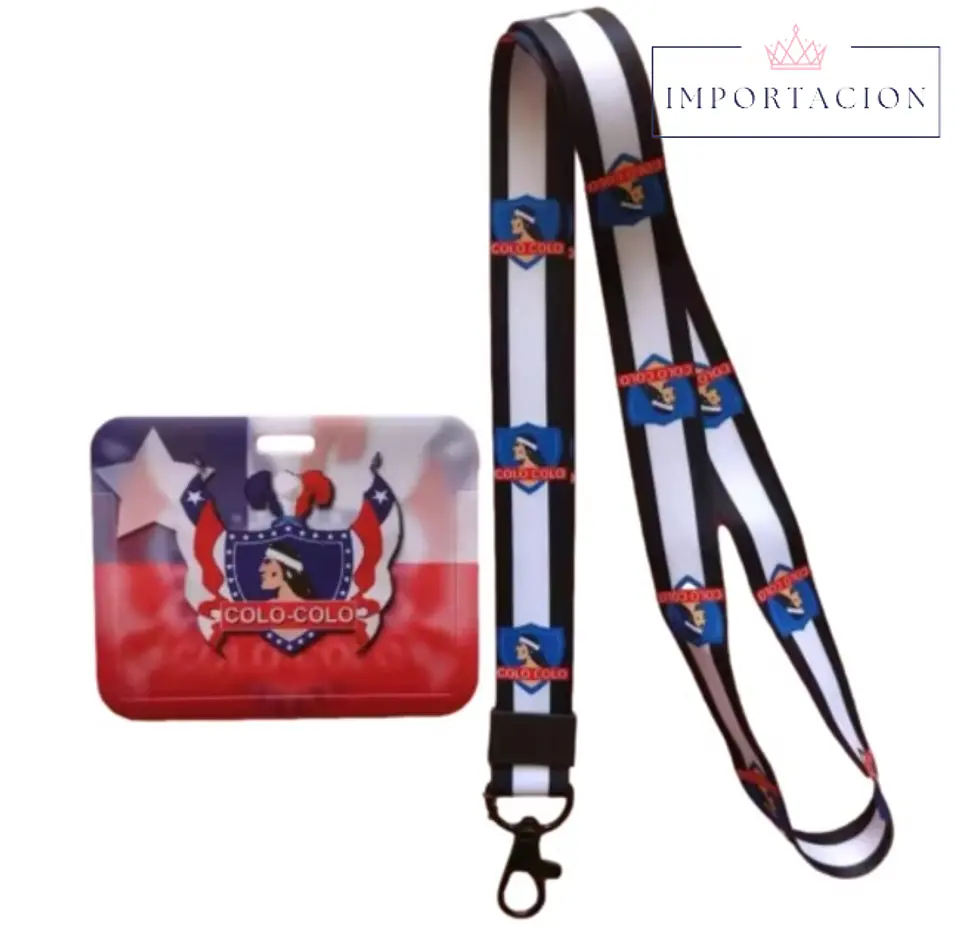 Preventa Portacredencial Horizontal + Lanyard Colo Colo Chile 7