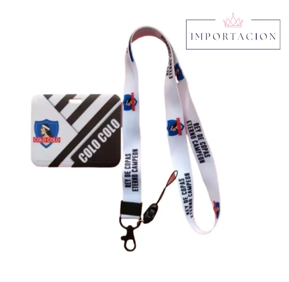 Preventa Portacredencial Horizontal + Lanyard Colo Colo Chile 8