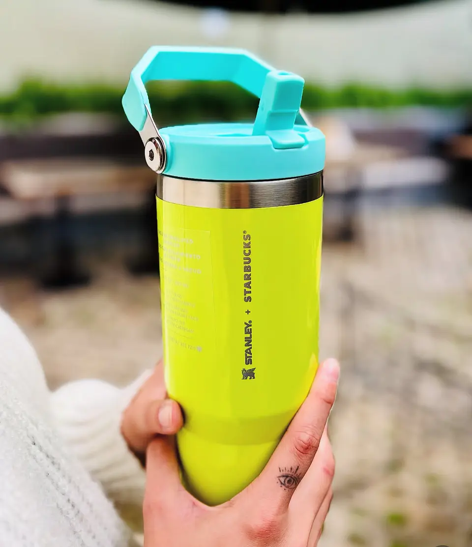 Termo Vaso Stanley + Starbucks Rosa Verde Spring 2025 887 ml 2