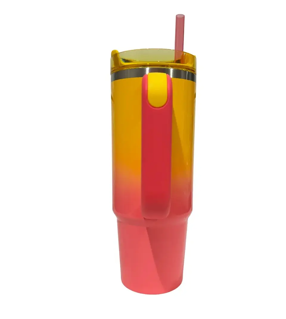 Termo Stanley + Starbucks (safari 2025) Bicolor Rosa-naranja 887ml 2