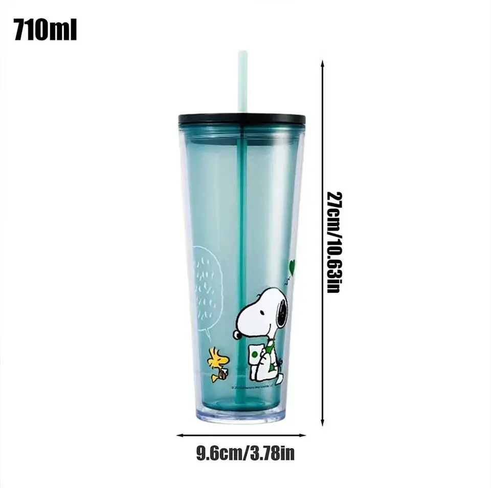 Preventa Vaso Plastico Reutilizable Starbucks + Snoppy colab 710ML 4