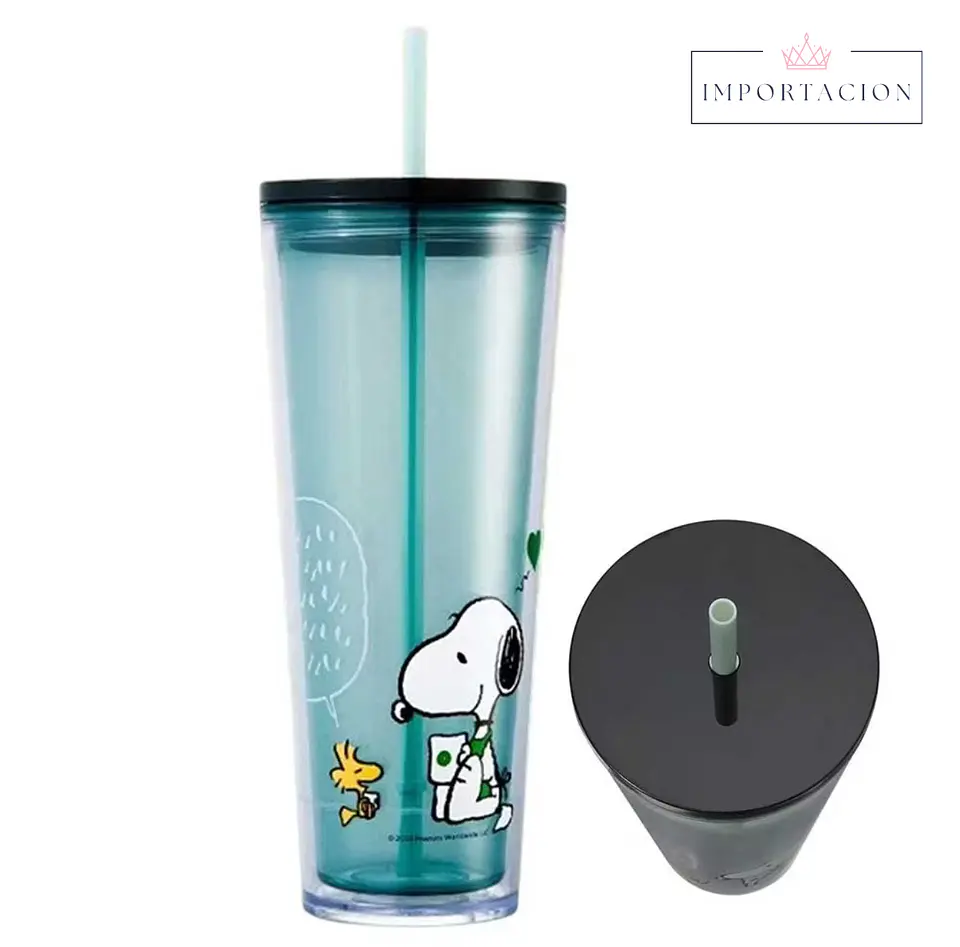 Preventa Vaso Plastico Reutilizable Starbucks + Snoppy colab 710ML 1
