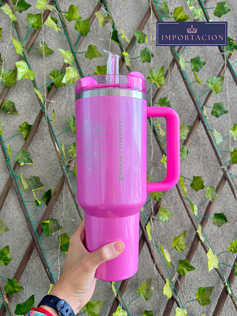 Preventa Termo Starbucks + Stanley Rosa Metalizado 1.18L 