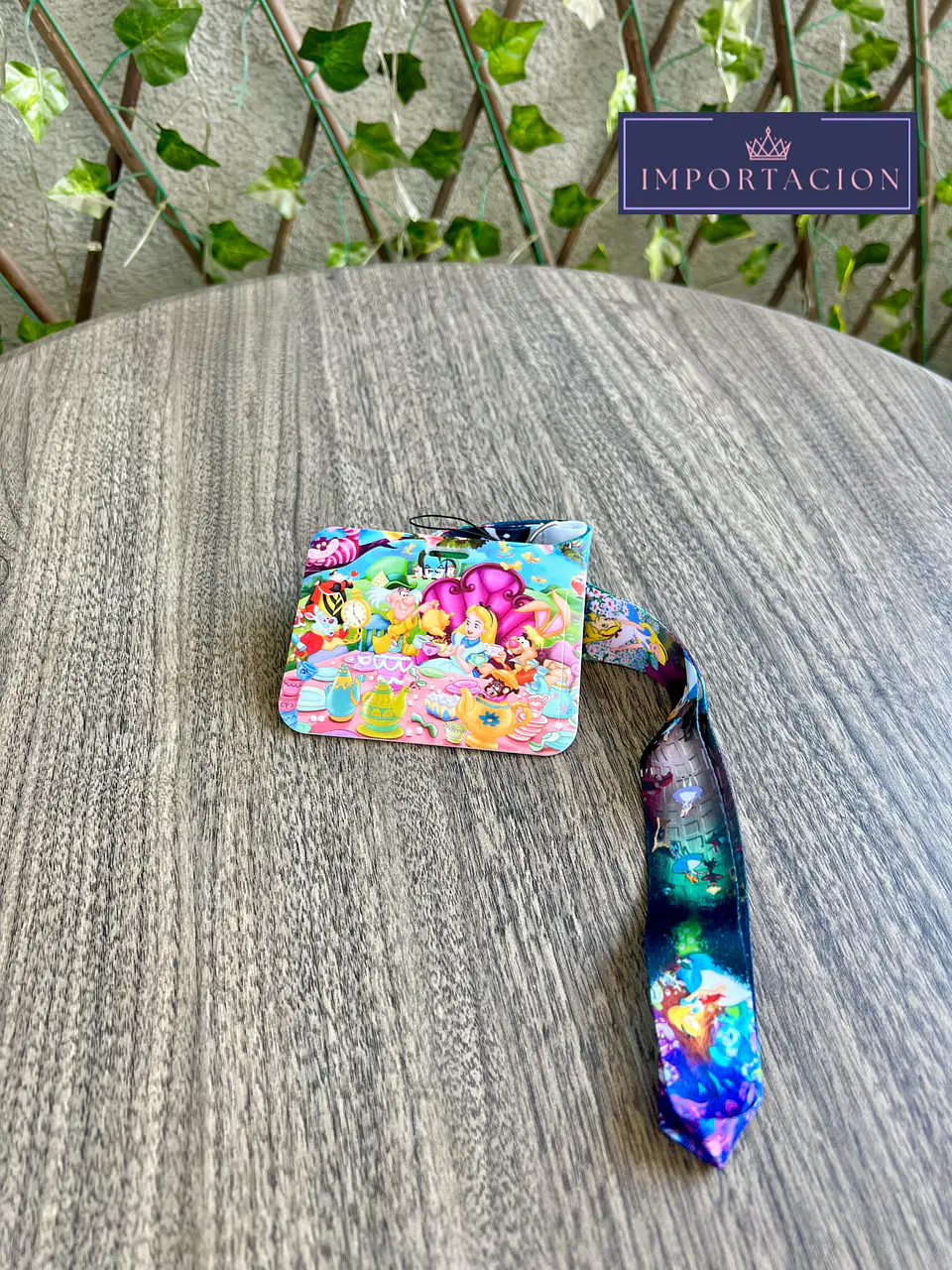 Preventa Portacredencial Horizontal + Lanyard Alice in the wonderland 4