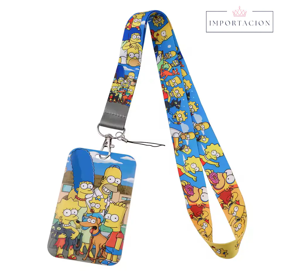 Preventa Portacredencial Vertical + Lanyard Los Simpson 1