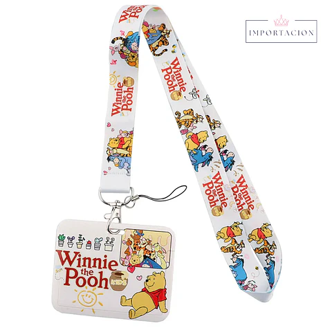 Preventa Portacredencial Horizontal + Lanyard Winnie the pooh