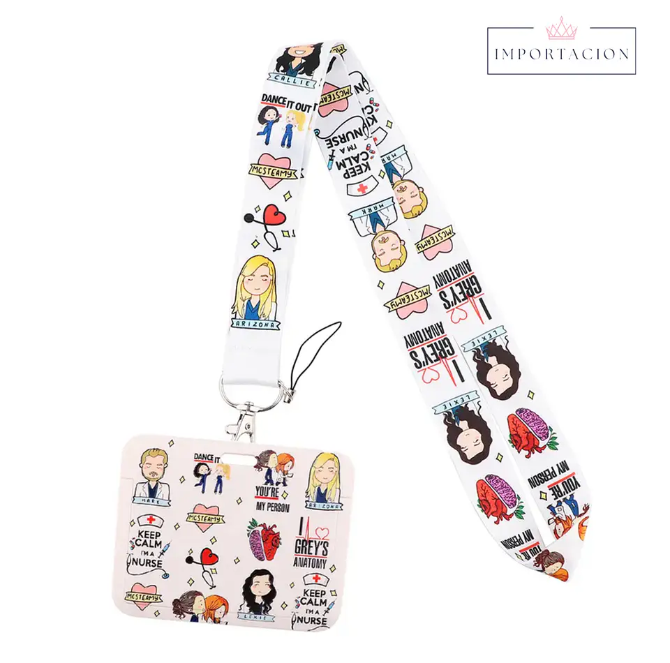 Preventa Portacredencial Horizontal + Lanyard Grey Anatomy  3