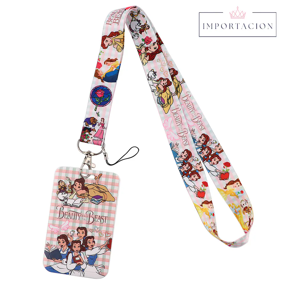 Preventa Portacredencial + Lanyard La Bella Y La Bestia 2