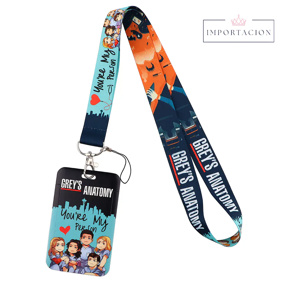 Preventa Portacredencial  Vertical + Lanyard Grey Anatomy 11