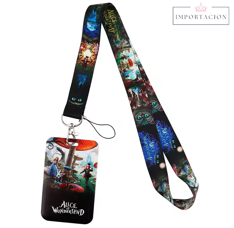 Preventa Portacredencial Vertical + Lanyard Alicia in the wonderland 8