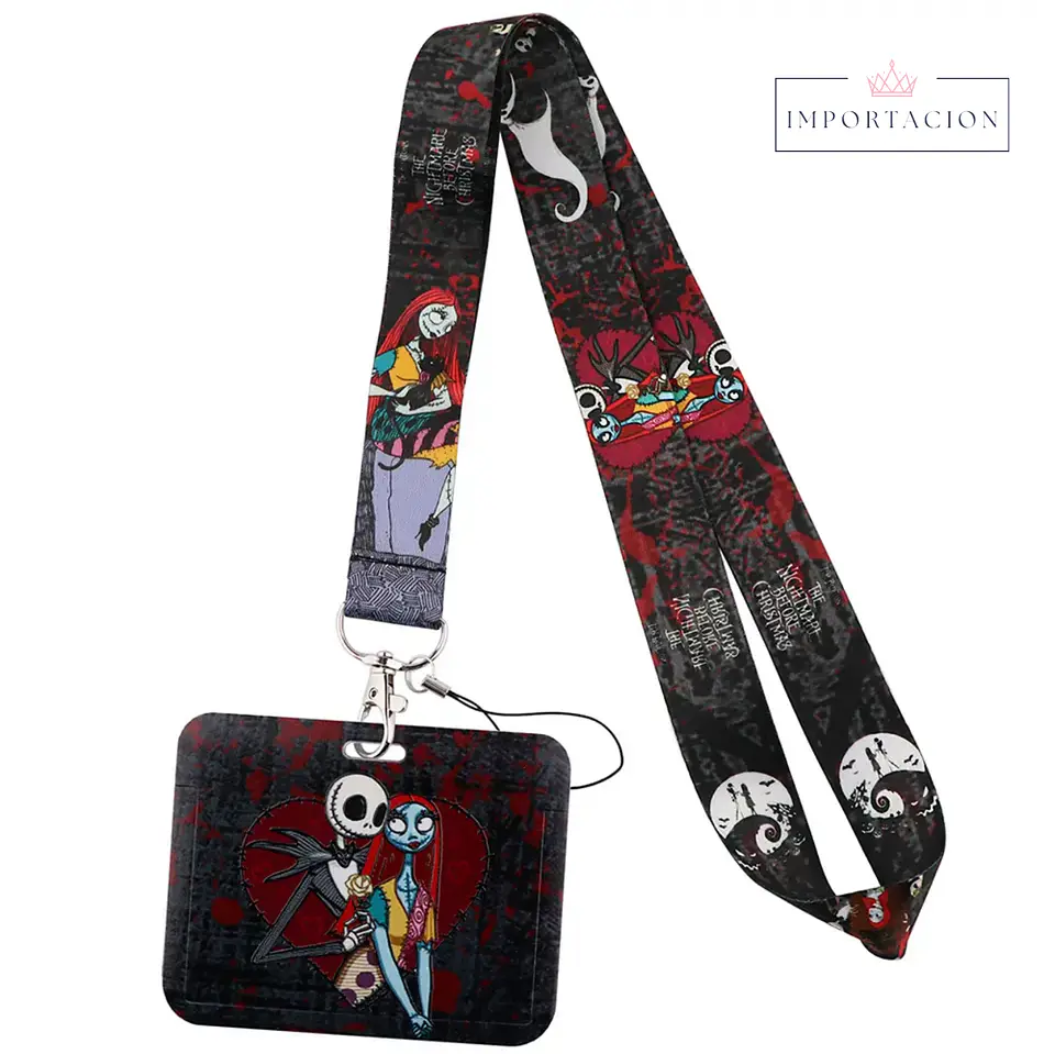 Preventa Portacredencial Horizontal + Lanyard Jack Skellington 3