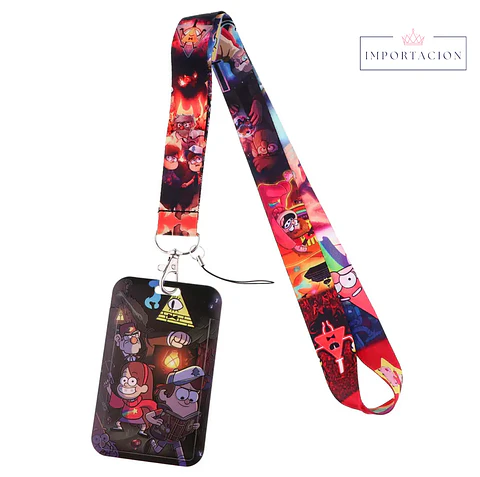 Preventa Portacredencial Vertical + Lanyard Gravity Falls
