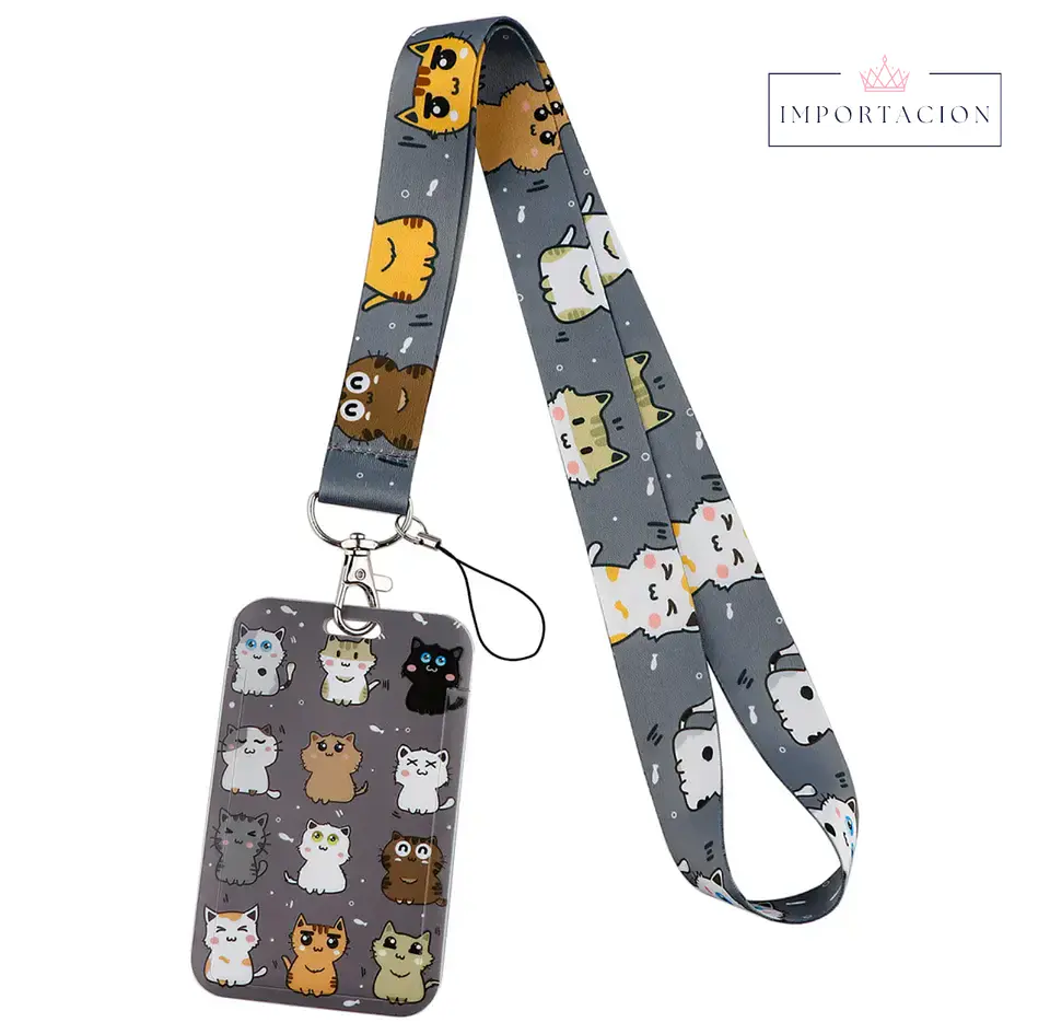 Preventa Portacredencial Vertical + Lanyard Gatitos 10