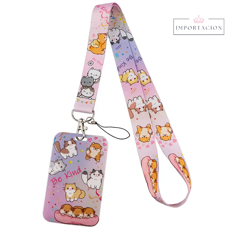 Preventa Portacredencial Vertical + Lanyard Gatitos 13