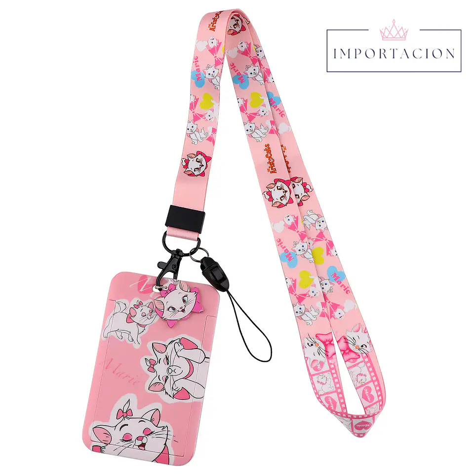 Preventa Portacredencial Vertical + Lanyard Marie Aristogatos 6