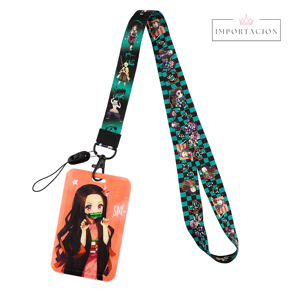 Preventa Portacredencial Vertical + Lanyard Demon Slayer 4