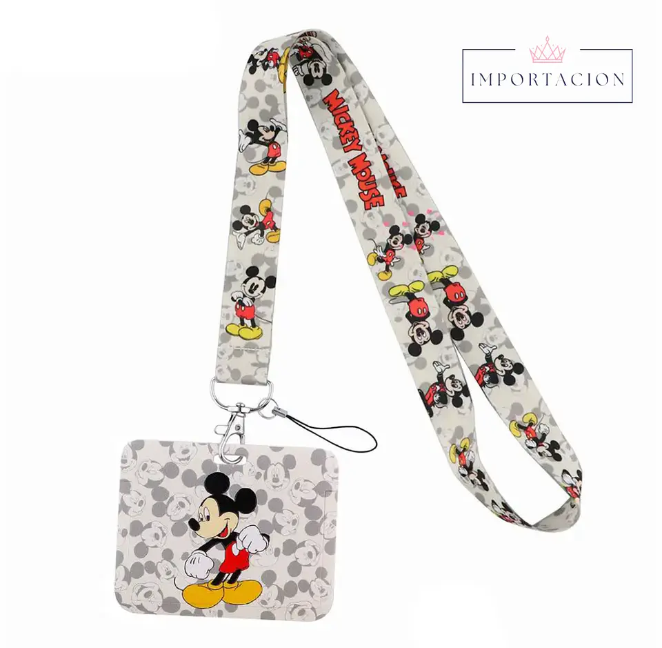Preventa Portacredencial Horizontal + Lanyard Mickey Friends 4